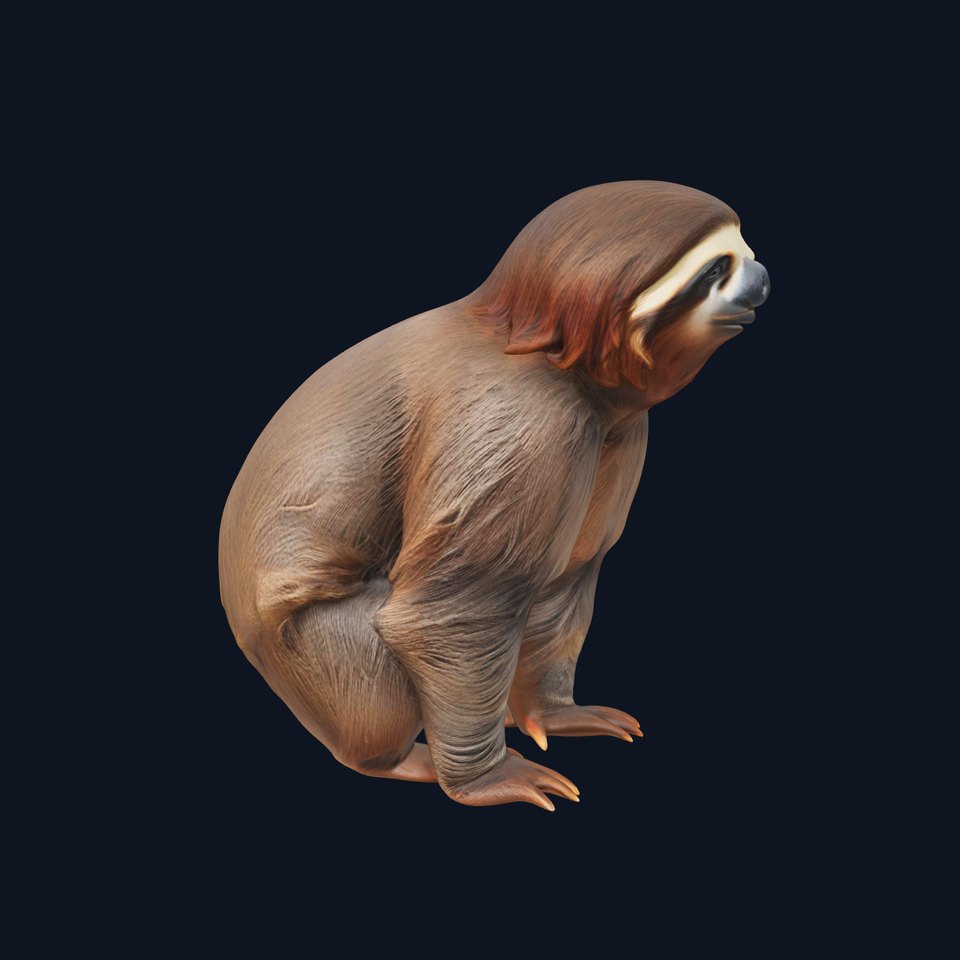 Sloth D model pack  Realistic and Detailed